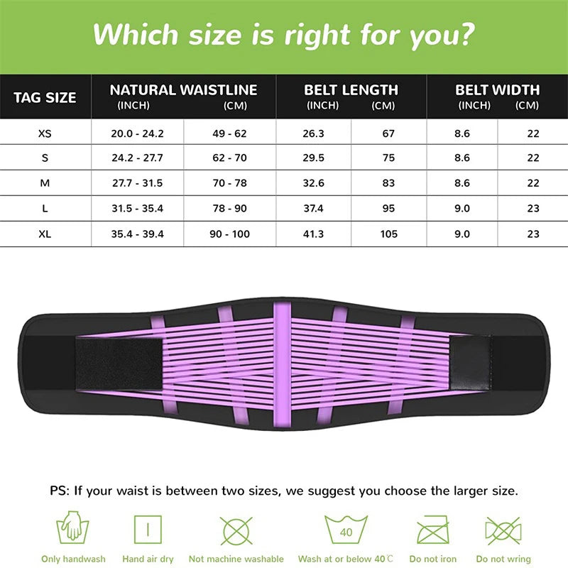 Waist Trainer Belt,Gym Lumbar Belt,Elastic Slimming Body Shaper,Fitness Belt Sport Girdle,Workout Lumbar Spine Strap for Women